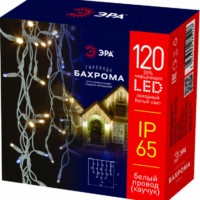 Светодиодная новогодняя гирлянда ЭРА ERAPS-BK2 бахрома 2×1 м холодный белый свет 120 LED