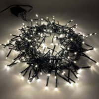 ENIN – GW ЭРА Гирлянда LED Нить Мишура 3,9 м зеленый провод, теплый свет, 220V