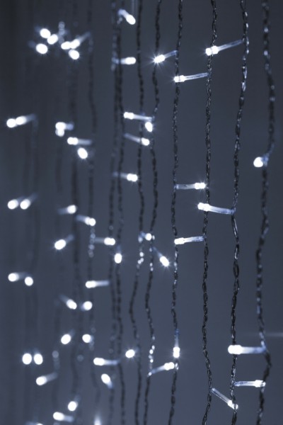 Светодиодная новогодняя гирлянда ЭРА ЕNIGW – 400W Занавес 8 режимов 3*3 м холодный белый 320 LED IP20 220 V