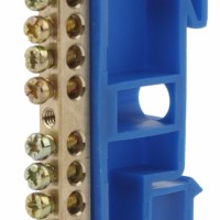 Шина ЭРА NO-222-49 N ноль на DIN-изоляторе ШНИ-6х9-16-Д-синий