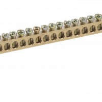 Шина ЭРА NO-222-63 N ноль на двух угловых изоляторах ШНИ-6х9-22-У2-синий