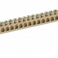 Шина ЭРА NO-222-74 N ноль на двух угловых изоляторах ШНИ-8х12-22-У2-Синий