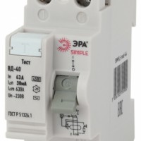 SIMPLE-mod-44 ЭРА SIMPLE Устройство защитного отключения УЗО ВД-40 2P 63А/30мА (электронное)