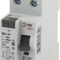 УЗО ЭРА PRO NO-902-60 ВД1-63 2P 100А 300мА