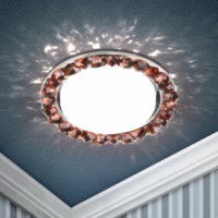 DK82 CH/TEA Светильник под лампу GX53 220В,13Вт хром/коричневый