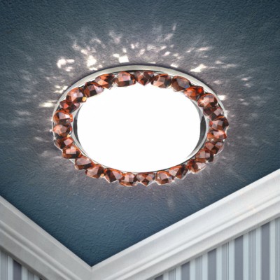 DK82 CH/TEA Светильник под лампу GX53 220В,13Вт хром/коричневый