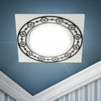 KL78WH/BK Светильник под лампу GX53 квадратный 220В 13Вт белый/черный