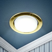 Светильник встраиваемый под лампу GX53 KL35 GD (б/к) 220В 15Вт золото