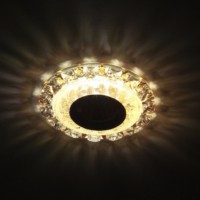 DK LD17 SL PK/WH Светильник ЭРА декор cо светодиодной подсветкой MR16, прозрачный розовый