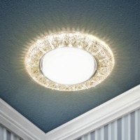 DK LD22 CHP/WH Светильник декор cо светодиодной подсветкой GX53 шампань