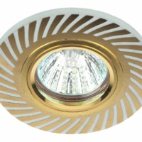 DK LD39 WH/GD Светильник ЭРА декор cо светодиодной подсветкой MR16, белый/золото