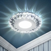 DK LED 16 SL/WH Светильник ЭРА светодиодный круглый “белая подсветка” 3+3W прозрачный/белый
