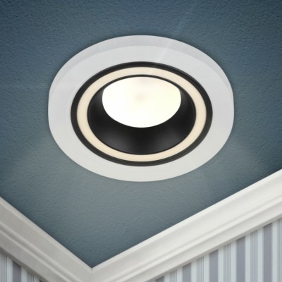 Встраиваемый светильник декоративный ЭРА DK90 WH/BK MR16/GU5.3 белый/черный