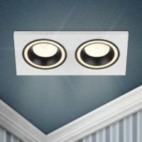 Встраиваемый светильник декоративный ЭРА DK92 WH/BK MR16/GU5.3 белый/черный