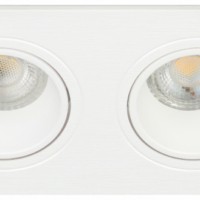 Встраиваемый светильник декоративный ЭРА KL90-2 WH MR16/GU5.3 белый, пластиковый