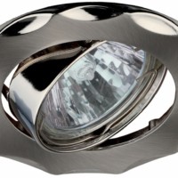 KL12A SN/N Светильник ЭРА литой пов. “звезда” MR16,12V/220V, 50W сатин никель/никель