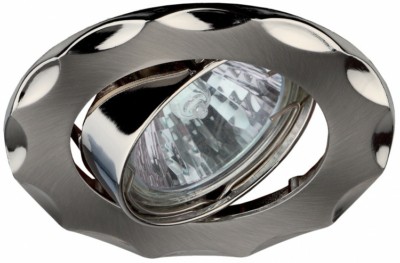 KL12A SN/N Светильник ЭРА литой пов. “звезда” MR16,12V/220V, 50W сатин никель/никель