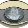 KL18 GU/G Светильник ЭРА литой “волна” MR16,12V/220V, 50W черный металл/золото