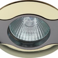 KL18 GU/G Светильник ЭРА литой “волна” MR16,12V/220V, 50W черный металл/золото
