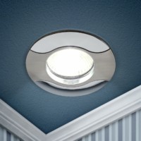 KL18 SN/CH Светильник ЭРА литой “волна” MR16,12V/220V, 50W сатин никель/хром