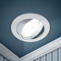 KL1A WH /1 Светильник ЭРА литой простой пов. MR16,12V/220V, 50W белый