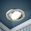 KL3A PS/N Светильник ЭРА литой круг.пов. с гравировкой MR16,12V/220V, 50W перламутровое серебро/нике