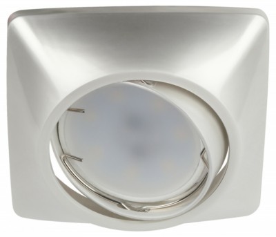 KL64A PS Светильник ЭРА литой пов. MR16,12V/220V, 50W перламутровое серебро