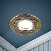 KL40 SL/GD/1 Светильник ЭРА Светильник ЭРА литой “алюминевый ” MR16,12V/220V, 50W золото/серебро (