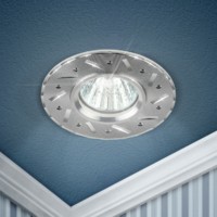 KL41 SL Светильник ЭРА литой “алюминевый ” MR16,12V/220V, 50W серебро
