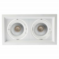 Светильник карданный встраиваемый ЭРА SKD-12-36-40K-W09 2х9Вт 4000K 1620Лм 225х130х100