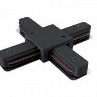 Коннектор ЭРА TR-1PA-СX-BK X-образный для однофазного шинопровода черный