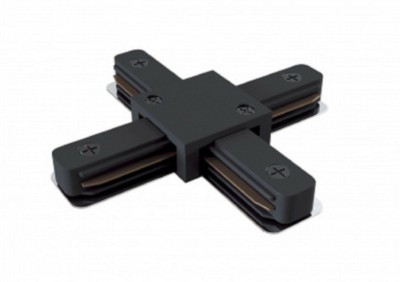 Коннектор ЭРА TR-1PA-СX-BK X-образный для однофазного шинопровода черный