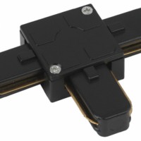 Коннектор ЭРА TR7-C 2W T BK для однофазного шинопровода Т-образный черный