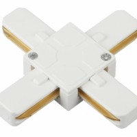 Коннектор ЭРА TR7-C 2W X WH для однофазного шинопровода Х-образный белый