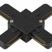 Коннектор ЭРА TR7-C 2W X BK для однофазного шинопровода Х-образный черный