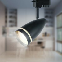 Трековый светильник однофазный ЭРА TR49 – GU10 BK под лампу GU10 матовый черный