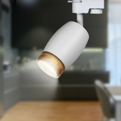 Трековый светильник однофазный ЭРА TR51 – GU10 WH под лампу GU10 матовый белый