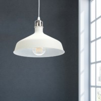 PL2 WH/SN Подвес ЭРА металл, E27, max 60W, d300 мм, шагрень белый/сатин никель