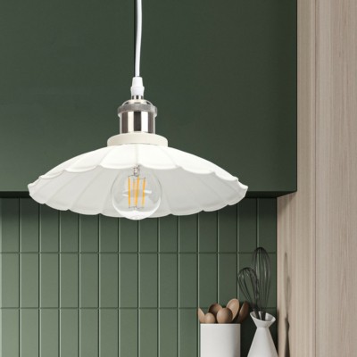 PL3 WH/SN Подвес ЭРА металл, E27, max 60W, d245 мм, шагрень белый/сатин никель