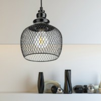 PL8 BK Подвес ЭРА металл, E27, max 60W, d170 мм, черный