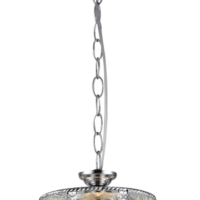 Светильник подвесной (подвес) Rivoli Liane 2041-201 потолочный 1 х Е27 40 Вт хром хрусталь классика