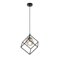 Светильник подвесной (подвес) Rivoli Moon 5145-201 1 х Е14 40 Вт черный лофт – кантри потолочный