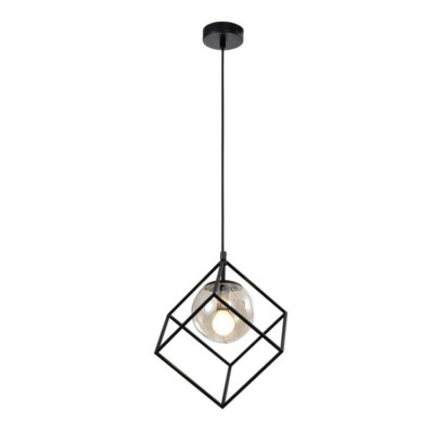 Светильник подвесной (подвес) Rivoli Moon 5145-201 1 х Е14 40 Вт черный лофт – кантри потолочный