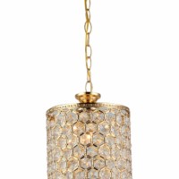 Светильник подвесной (подвес) Rivoli Tanja 4012-211 потолочный 1 х Е27 40 Вт золото хрусталь классика