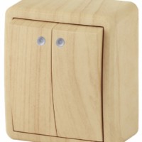 Выключатель 2кл. с инд. 10АХ-250В IP20 ОП Эксперт сосна Эра 11-1205-11