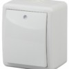 Выключатель 1кл. с инд. IP54 10АХ-250В ОП Эксперт белый Эра 11-1402-01
