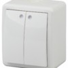 Выключатель 2кл. с инд. IP54 10АХ-250В ОП Эксперт белый Эра 11-1405-01