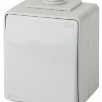 11-1603-03 ЭРА Переключатель IP65, 10АХ-250В, ОУ, Эра Эксперт, серый