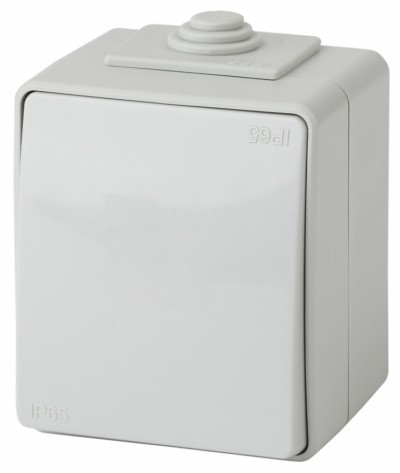 11-1603-03 ЭРА Переключатель IP65, 10АХ-250В, ОУ, Эра Эксперт, серый