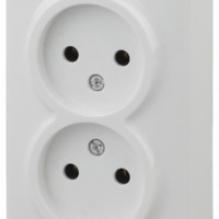 11-2202-01 Розетка 2х2P 16A-250В IP20 ОП Эра Эксперт белый